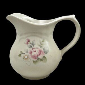 Vintage Pfaltzgraff Cream Pitcher Tea Rose Ceramic Collectible Floral Cream